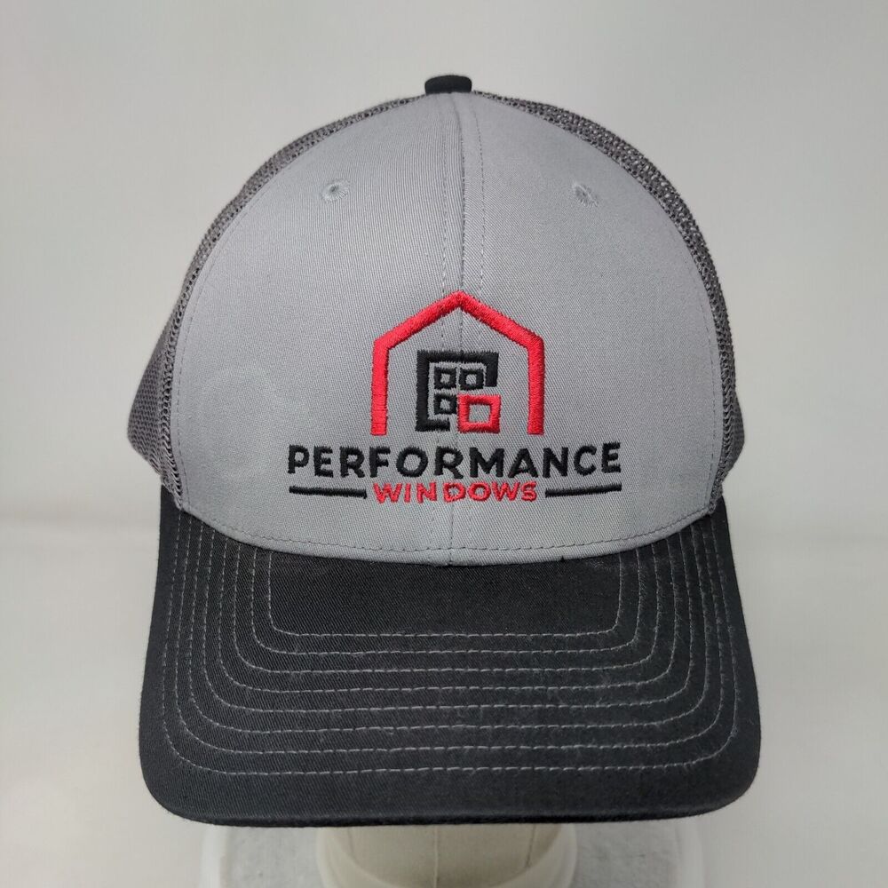 Performance Windows Snapback Trucker Hat Gray One… - image 2